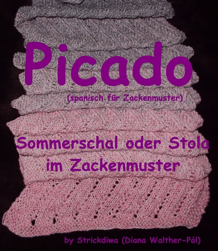 "Picado" ... Sommerschal oder Stola im Zackenmuster