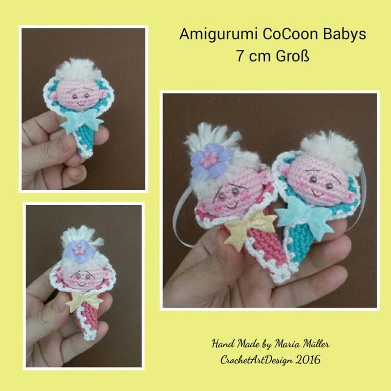 Anleitung Amigurumi " Baby CoCoons " 7 cm Groß