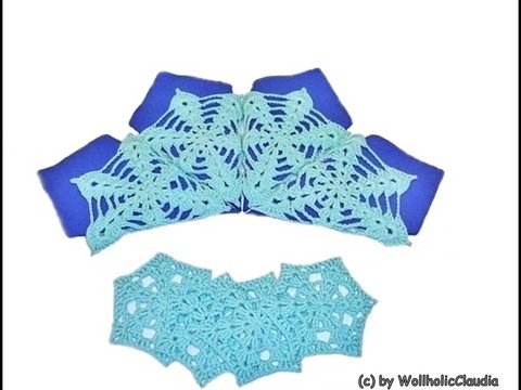 Häkelanleitung Serviettenhalter/ Bestecktaschen + Untersetzer - Tischset