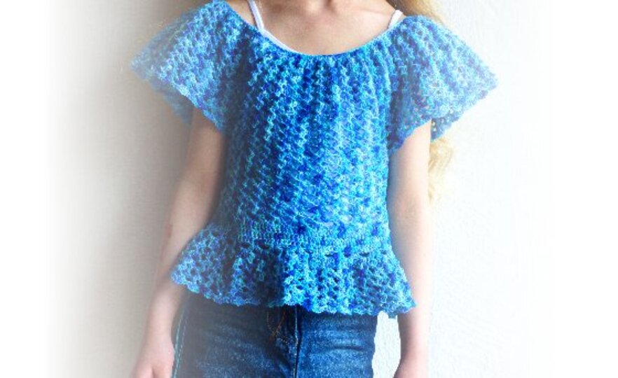 Fächertunika - alle Kindergrößen - Häkelanleitung für Anfänger