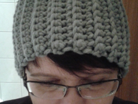 Häkelmütze mit Bommel