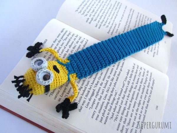 Amigurumi Crochet Minion Bookmark