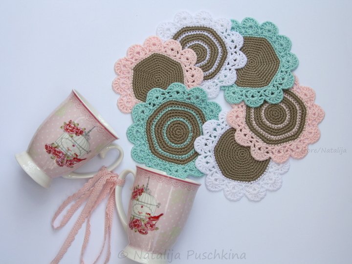 Geh&auml;kelte Tassenuntersetzer 'Blume' - Anleitung