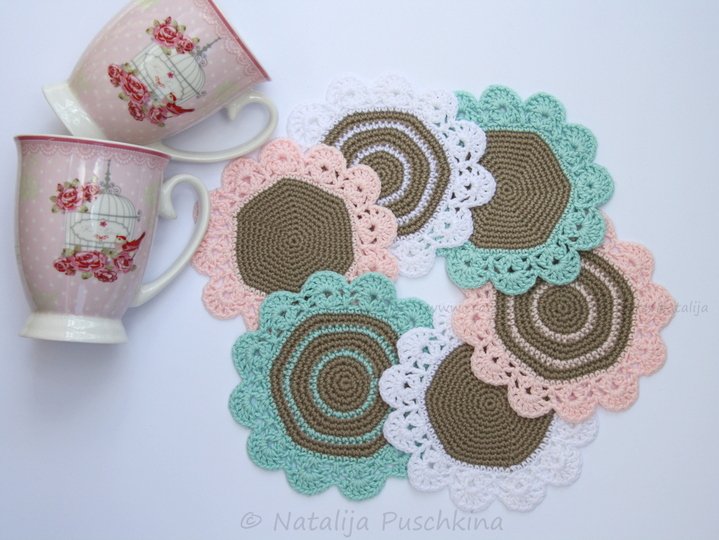 Geh&auml;kelte Tassenuntersetzer 'Blume' - Anleitung