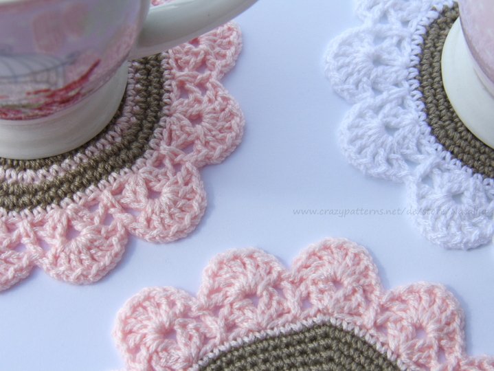 Geh&auml;kelte Tassenuntersetzer 'Blume' - Anleitung