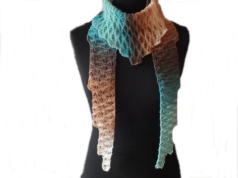 Strickanleitung Schaltuch Nelajafi Lochmuster