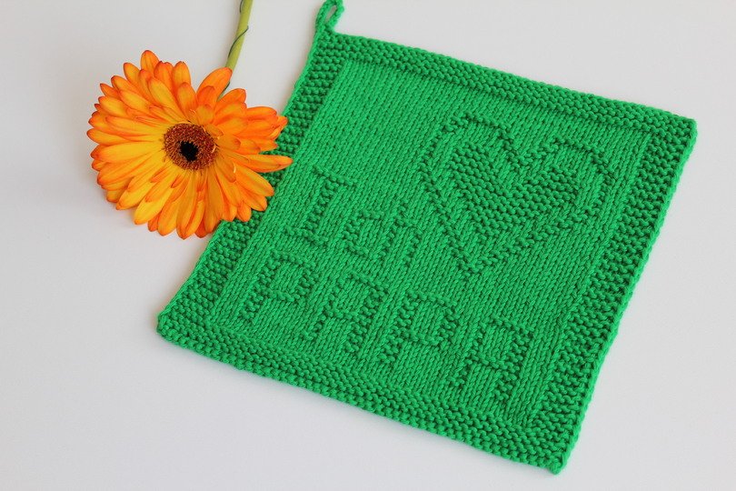 Strickanleitung Untersetzer „Ich liebe Papa“ – persönliches Geschenk | PDF