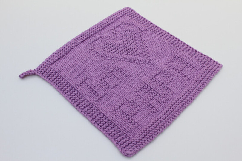 Strickanleitung Untersetzer „Ich liebe Papa“ – persönliches Geschenk | PDF