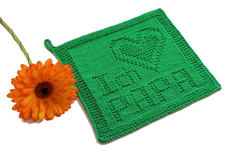 Strickanleitung Untersetzer „Ich liebe Papa“ – persönliches Geschenk | PDF