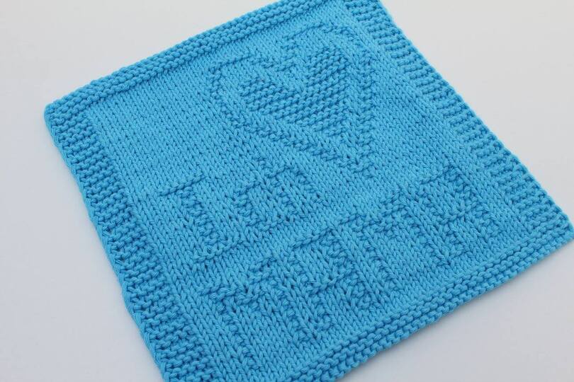 Strickanleitung Untersetzer „Ich liebe Mama“ – Geschenk mit Herz | PDF