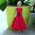 Crochet pattern for 12-inch doll romantic dress in red