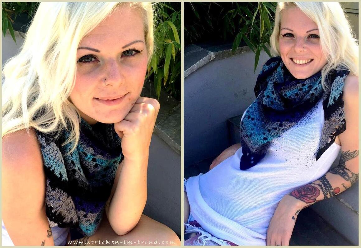 Häkelanleitung für Dreieckstuch | 3-Eckstuch "Times Square"