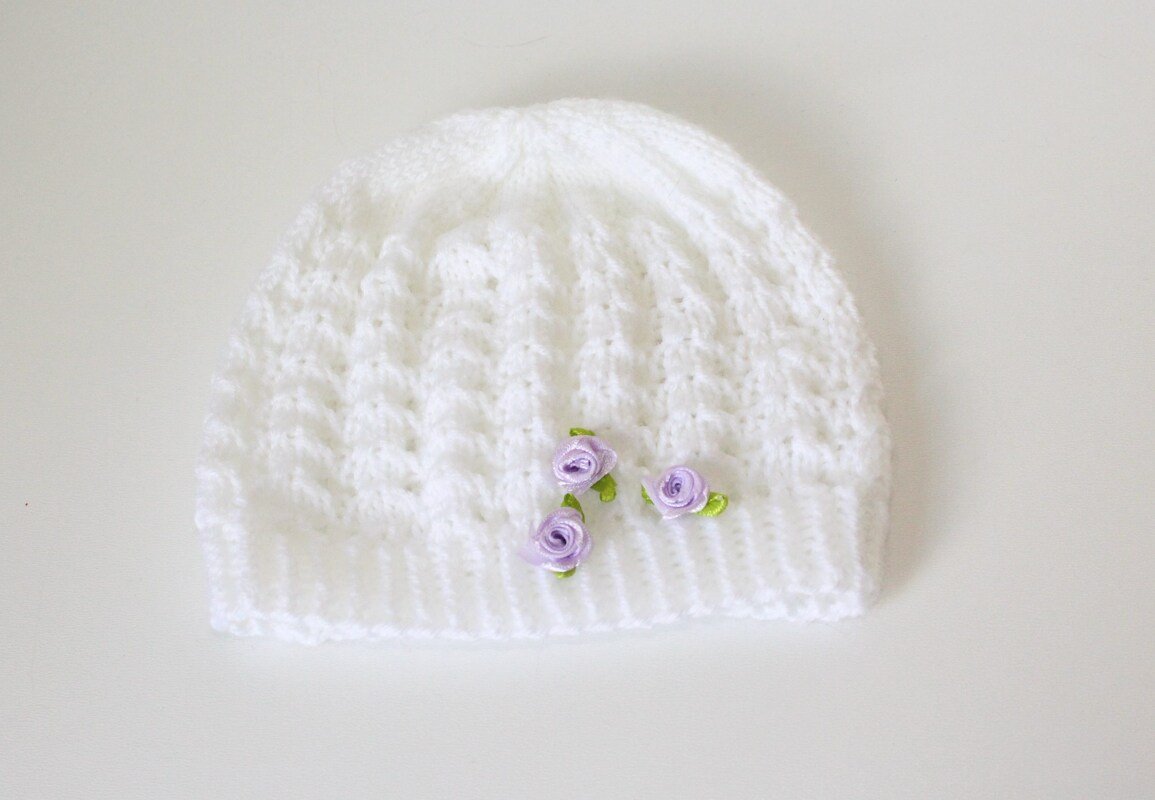 Strickanleitung Baby-Set, Mütze und Socken Ajourmuster ca. 5 - 12 Monate