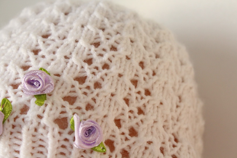 Strickanleitung Baby-Set, Mütze und Socken Ajourmuster ca. 5 - 12 Monate