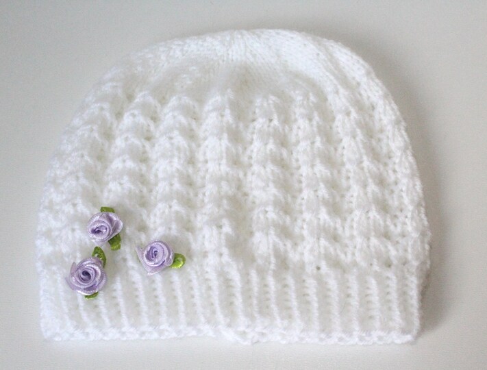 Strickanleitung Baby-Set, Mütze und Socken Ajourmuster ca. 5 - 12 Monate