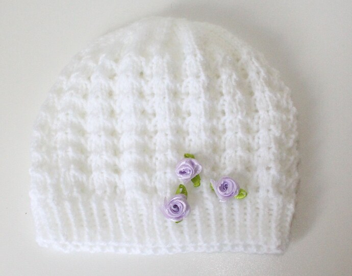 Strickanleitung Baby-Set, Mütze und Socken Ajourmuster ca. 5 - 12 Monate