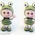 118 Crochet Pattern - Girl doll in a frog outfit - Amigurumi Pdf file by Stelmakhova Cp