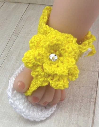 Häkelanleitung Sommersandale " Flip Flops" für 2 - 10 Monate