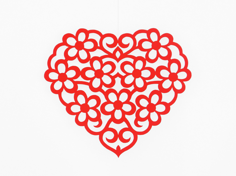 Fensterdeko – Herz – Bastelvorlagen mit Anleitung