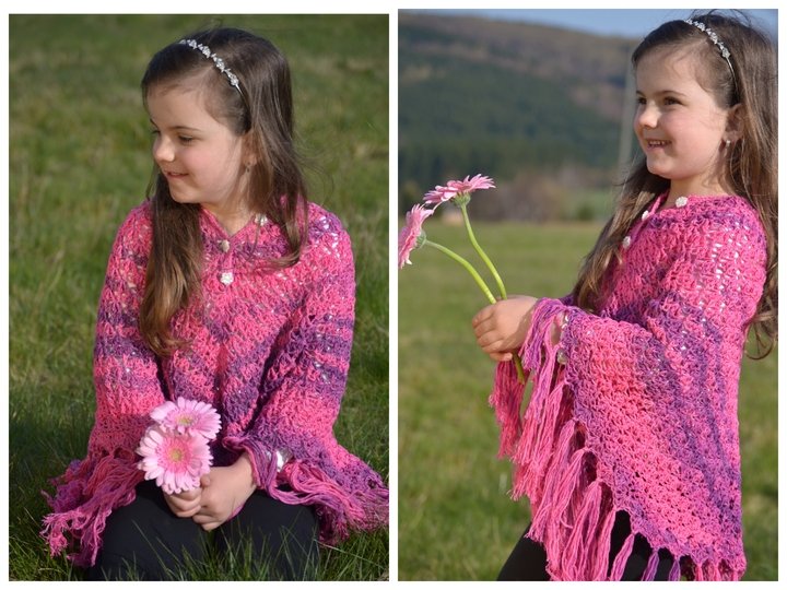 - MAY - Poncho, häkeln in 2 Formen erklärt, für jede Größe und Material