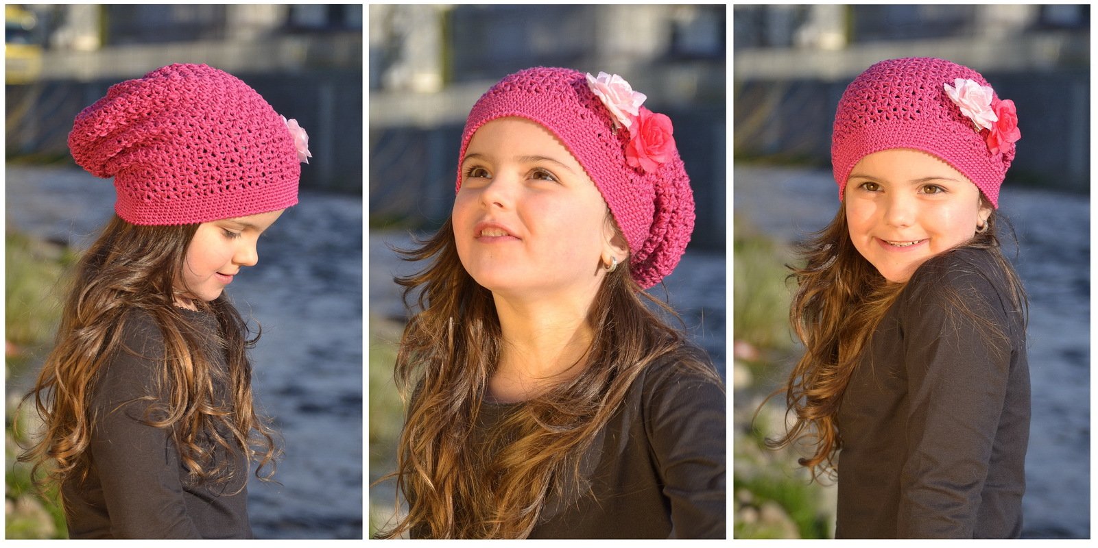 - LA FILLES DES FLEURES -  Beanie für den Frühling oder Sommer,  alle Größen gehäkelt - Bild 5