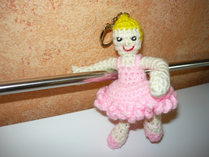Häkelanleitung Ballerina Schlüsselanhänger / Geschenkanhänger