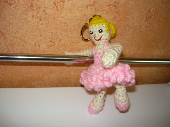 Häkelanleitung Ballerina Schlüsselanhänger / Geschenkanhänger