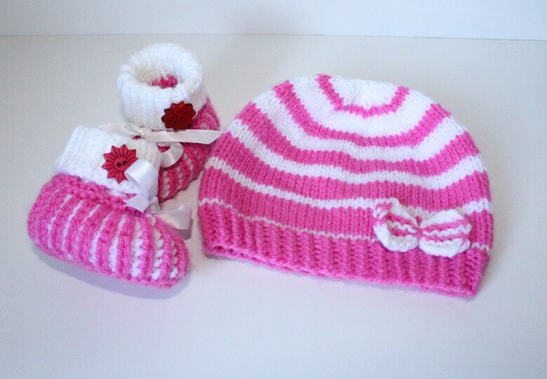 Strickanleitung Baby-Set, Mütze und Booties, ca. 1 - 4 Monate