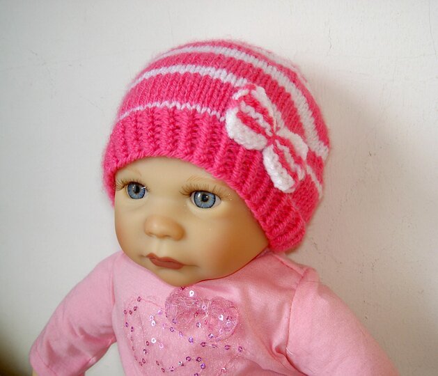 Strickanleitung Baby-Set, Mütze und Booties, ca. 1 - 4 Monate