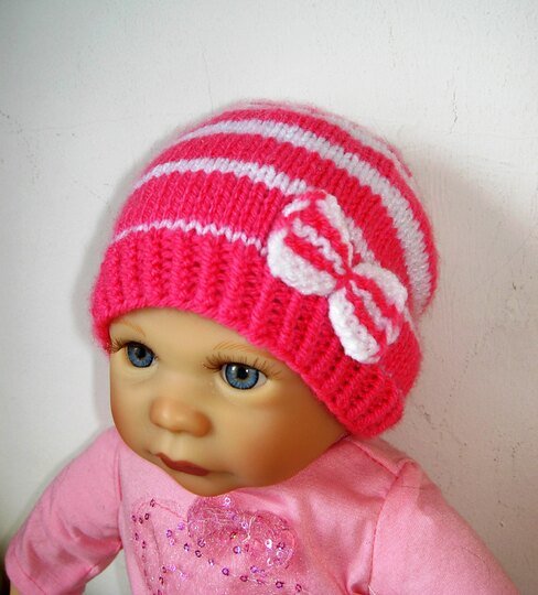 Strickanleitung Baby-Set, Mütze und Booties, ca. 1 - 4 Monate