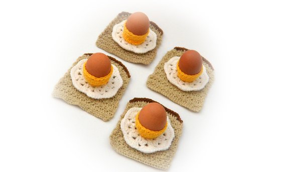 Egg Cup, Egg on Toast & Flower Pattern - Image 3