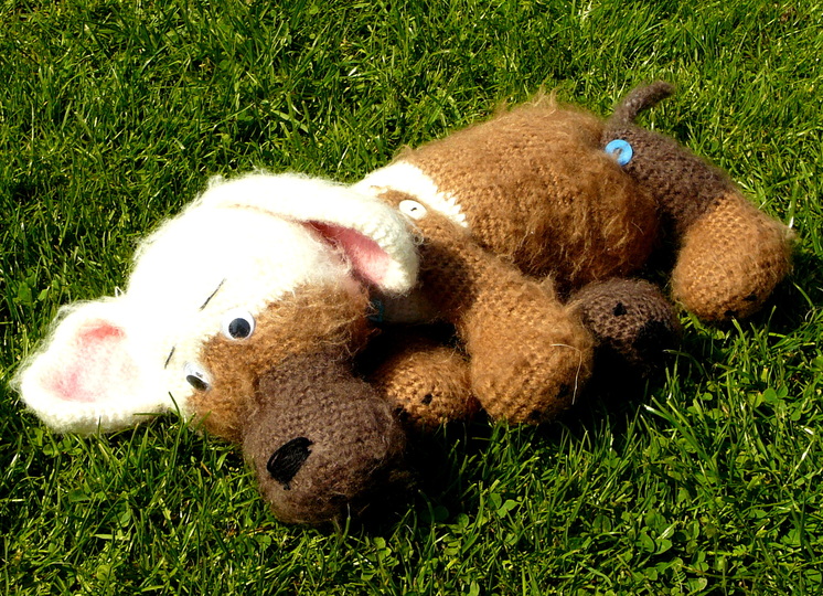 Amigurumi Hund Streuner, Häkelanleitung für Anfänger geeignet, ca. 35 cm lang 