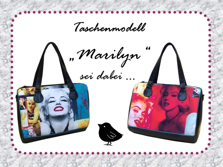 Nähanleitung und Schnittmuster: Handtasche bowlingbag "Marilyn"