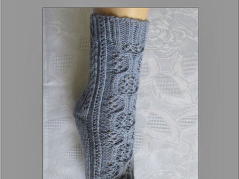 Sockenmuster "Morgentau" gestrickt - Gr.: 32-45