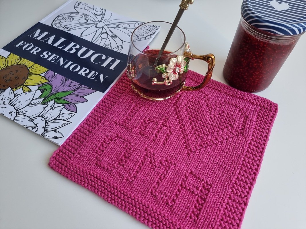 Strickanleitung Untersetzer „Ich liebe Oma“ – liebevolle Geschenkidee | PDF - Bild 6