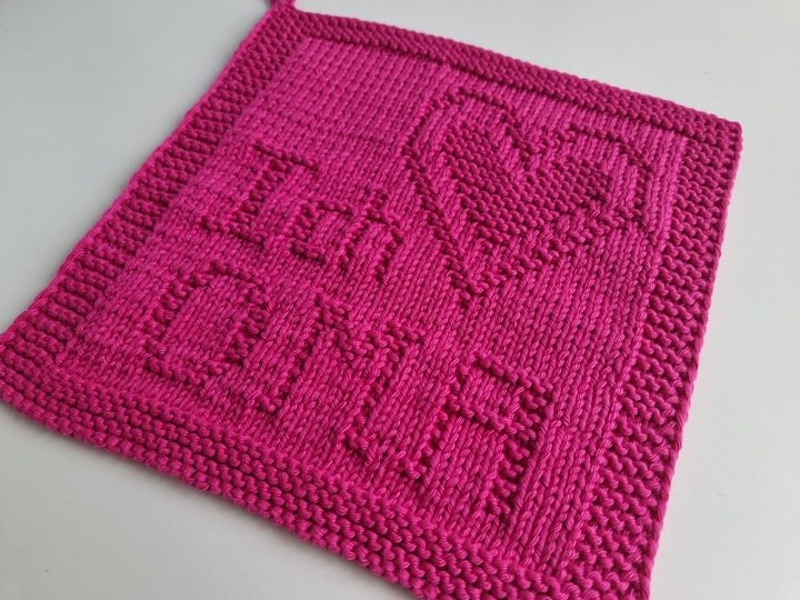 Strickanleitung Untersetzer „Ich liebe Oma“ – liebevolle Geschenkidee | PDF