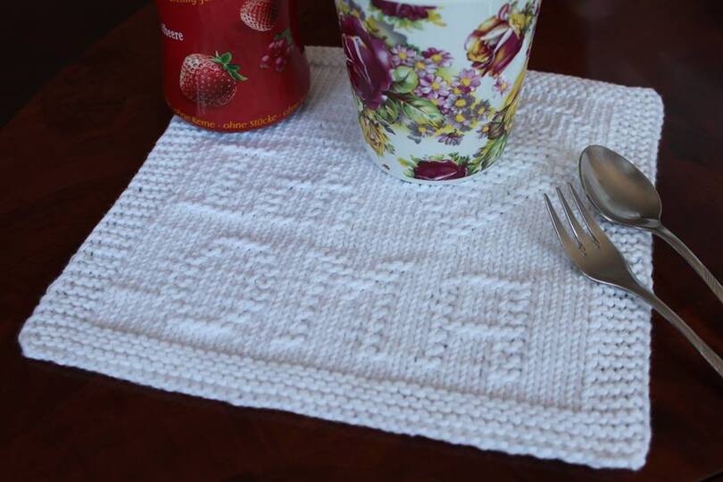 Strickanleitung Untersetzer „Ich liebe Oma“ – liebevolle Geschenkidee | PDF