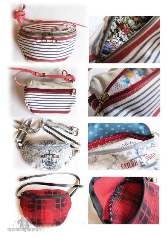 US-Kelly E-Book HipBag Hip pocket Pocket Pouches Pdf-file Sewing instruction & Pattern in 4 sizes, made with Love by firstloungeberlin - Image 4