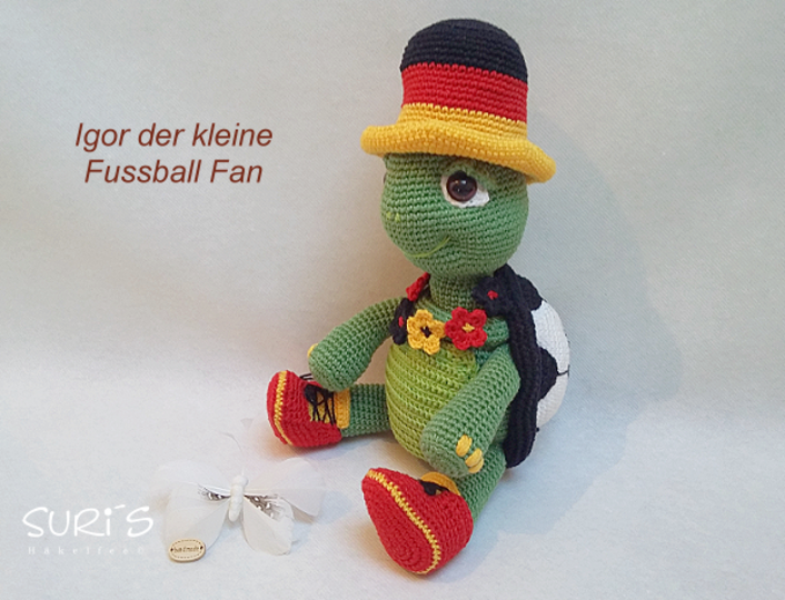 Häkelanleitung Igor der kleine Fussball Fan