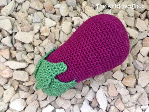 PDF Häkelanleitung Gemüse Aubergine