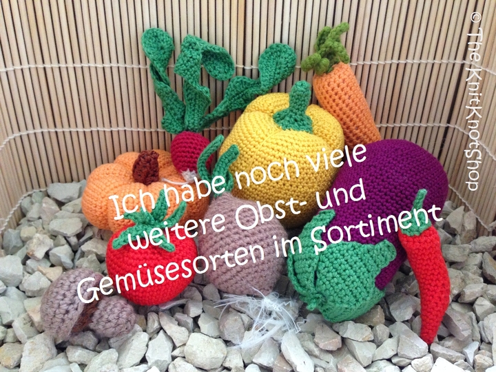 PDF Häkelanleitung Gemüse Komplettpaket Nr. 1 "Gemüsekorb"