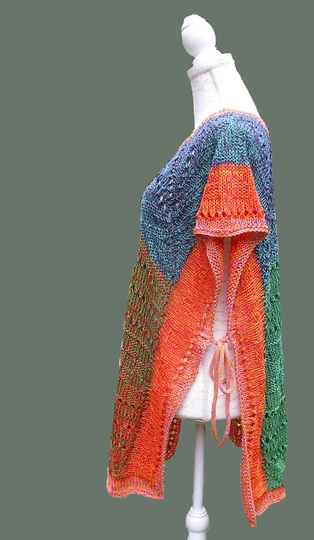 Strickanleitung Überwurf oder Poncho "Tropensymphonie"