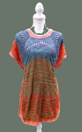 Strickanleitung Überwurf oder Poncho "Tropensymphonie"