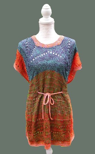 Strickanleitung Überwurf oder Poncho "Tropensymphonie"