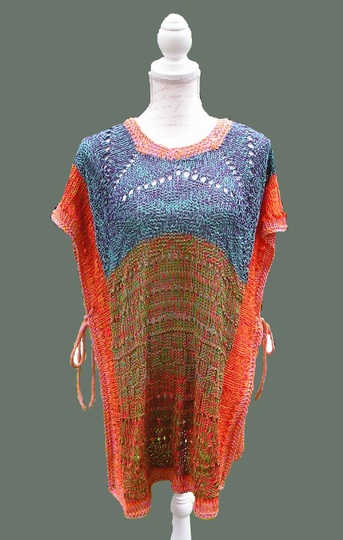 Strickanleitung Überwurf oder Poncho "Tropensymphonie"