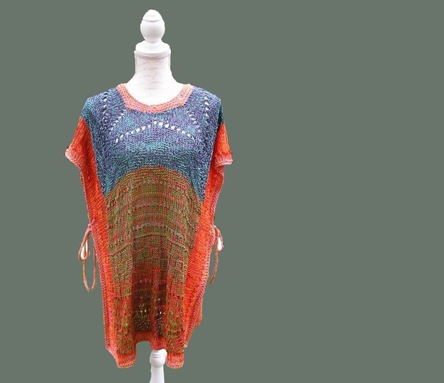 Strickanleitung Überwurf oder Poncho "Tropensymphonie"