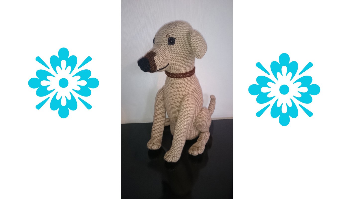 Häkelanleitung Mischlingshund (38 cm)