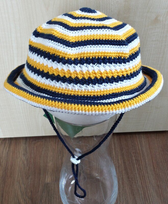 Sonnenhut mit Krempe, Häkelanleitung