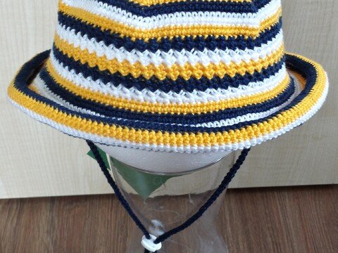 Sonnenhut mit Krempe, Häkelanleitung