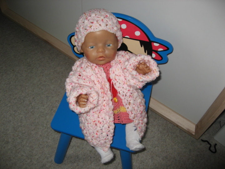 Baby Häkeljacke in Noppenmuster Gr. 62 – 68 cm